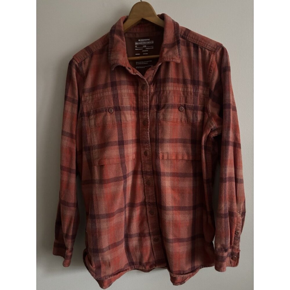 REI Wallace Lake Flannel Shirt women’s in rusty orange color